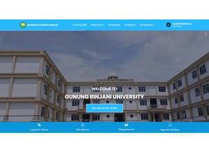 Gunung Rinjani University's Website Screenshot