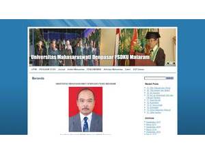 Mahasaraswati University of Mataram's Website Screenshot