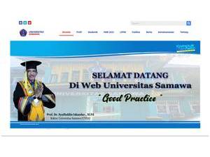Samawa University's Website Screenshot