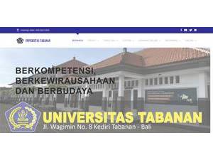 University of Tabanan's Website Screenshot