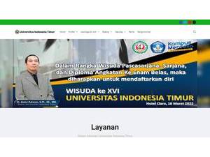 University of East Indonesia's Website Screenshot