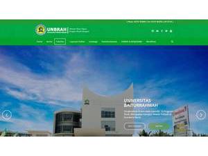 Baiturrahmah University's Website Screenshot