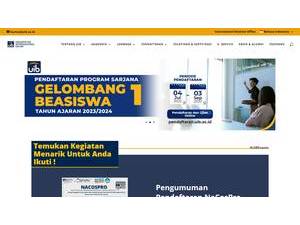 Batam International University's Website Screenshot