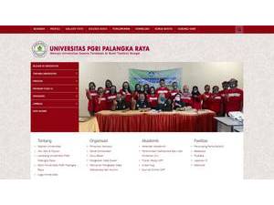 PGRI University of Palangkaraya's Website Screenshot