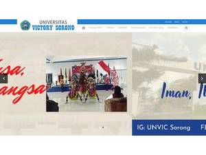 Victory University of Sorong's Website Screenshot