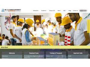 डॉ. सी.वी. रमन विश्वविद्यालय's Website Screenshot