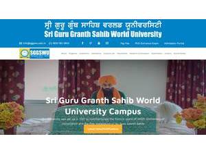 Sri Guru Granth Sahib World University's Website Screenshot