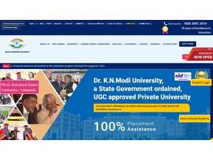 डॉ। के.एन. मोदी यूनिवर्सिटी's Website Screenshot