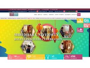Shridhar University's Website Screenshot