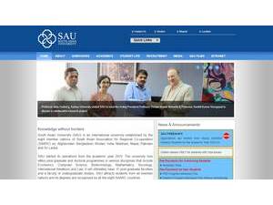 दक्षिण एशियाई विश्वविद्यालय's Website Screenshot