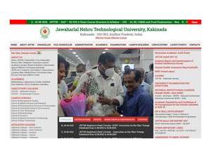 జవహర్ లాల్ నెహ్రూ సాంకేతిక విశ్వవిద్యాలయం, కాకినాడ's Website Screenshot