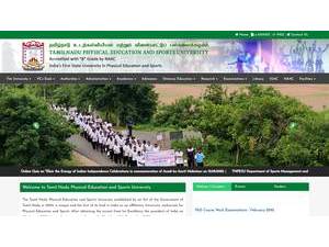 Tamil Nadu Physical Education and Sports University's Website Screenshot