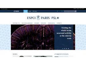 School of Industrial Physics and Chemistry of the City of Paris's Website Screenshot