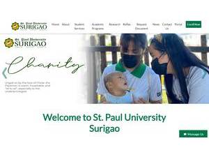 St. Paul University Surigao's Website Screenshot