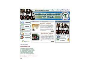 Universidad del Norte de Nicaragua's Website Screenshot