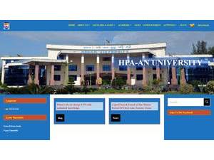 Hpaan University's Website Screenshot