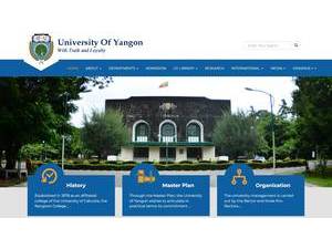 Yangon University's Website Screenshot