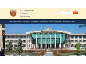 Technological University, Mandalay's Website Screenshot