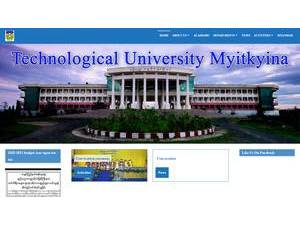 Technological University, Myitkyina's Website Screenshot
