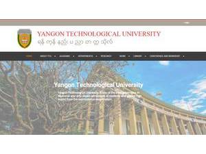 Yangon Technological University's Website Screenshot