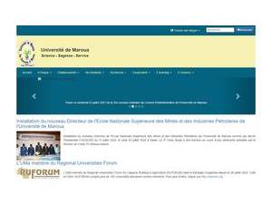 University of Maroua's Website Screenshot