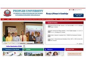 Peoples University of Medical and Health Sciences for Women's Website Screenshot