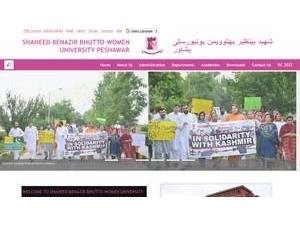Shaheed Benazir Bhutto Women University's Website Screenshot
