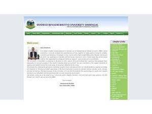 Shaheed Benazir Bhutto University's Website Screenshot