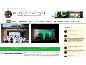 University of Swat's Website Screenshot