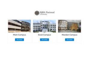 Iqra National University's Website Screenshot