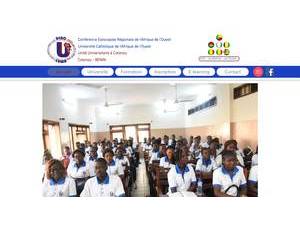 Université Catholique de l'Afrique de l'Ouest, Benin's Website Screenshot