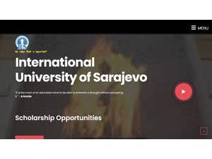 International University of Sarajevo's Website Screenshot
