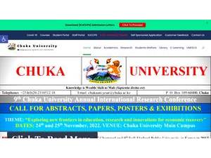 Chuka University's Website Screenshot