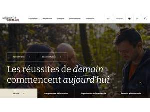 University of Bordeaux's Website Screenshot