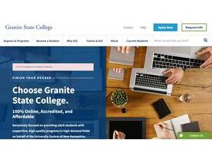 Granite State College's Website Screenshot