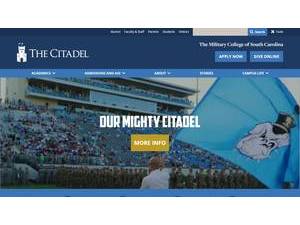 The Citadel, The Military College of South Carolina's Website Screenshot