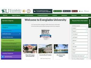 Everglades University's Website Screenshot