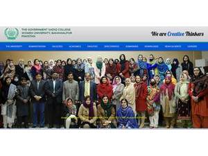 The Government Sadiq College Women University's Website Screenshot
