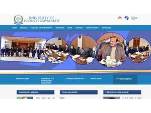 University of Poonch Rawalakot's Website Screenshot