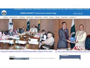 Women University of Azad Jammu and Kashmir Bagh's Website Screenshot
