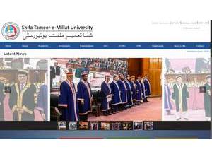 Shifa Tameer-e-Millat University's Website Screenshot