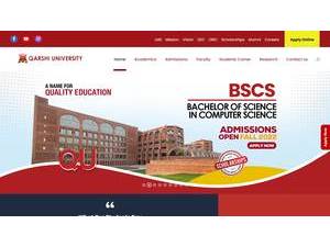 Qarshi University's Website Screenshot