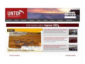National University of Tierra del Fuego, Antarctica and South Atlantic Islands's Website Screenshot