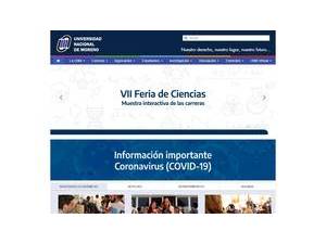 National University of Moreno's Website Screenshot
