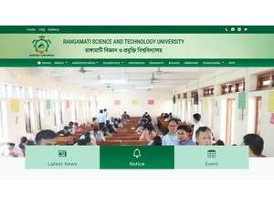 Rangamati Science and Technology University's Website Screenshot