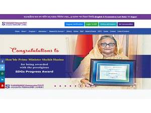 Sonargaon University's Website Screenshot