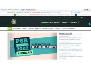 Universidade Federal do Oeste do Pará's Website Screenshot