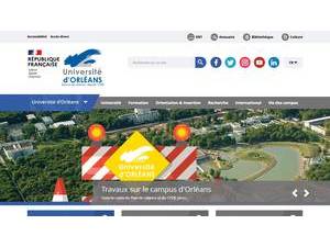 University of Orléans's Website Screenshot