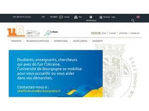 University of Burgundy's Website Screenshot