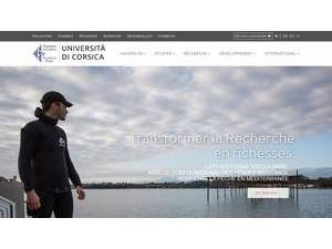 University of Corsica Pascal Paoli's Website Screenshot
